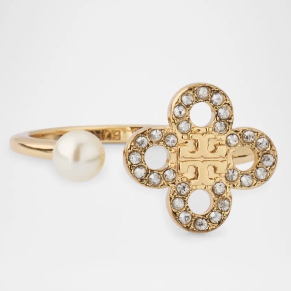 Tory Burch Jewelry - Tory Burch Kira Clover Pave ring